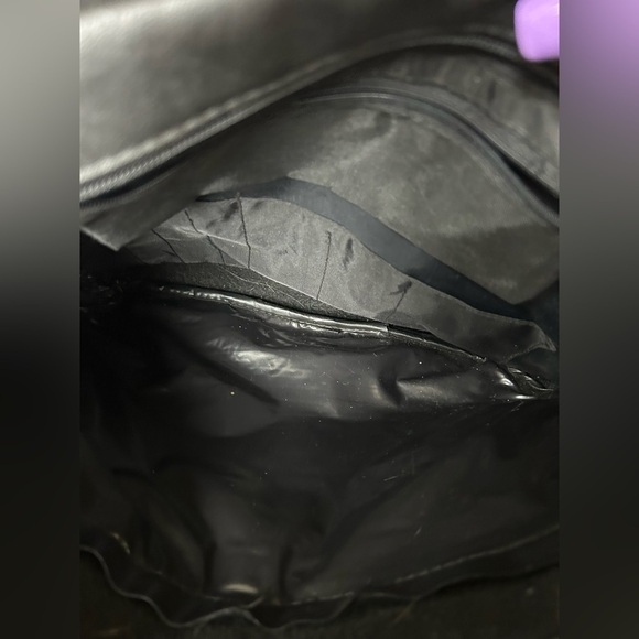 Bugle Boy black vintage vegan leather backpack good pre-owned condition - Picture 8 of 9